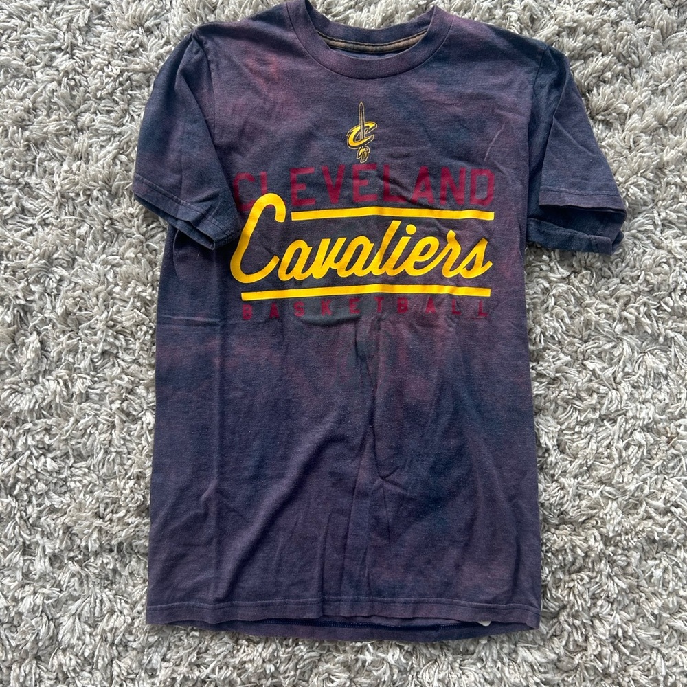 NBA Custom Cleveland Cavaliers Tee - Navy and Yellow